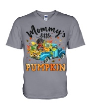 Dachshund 2-CS3319-Pumpkin-V2 V-Neck T-Shirt tile