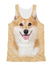 Corgi-Face and Hair All-over Unisex Tank thumbnail