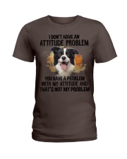 Border Collie-CS3647-Attitude Problem Ladies T-Shirt tile