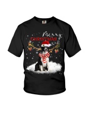 Border Collie 2-CS3777-Merry Christmas Youth T-Shirt tile