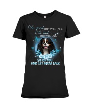 Cavalier King Charles Spaniel-CS3368-They Will Talk Premium Fit Ladies Tee tile