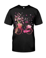 Schipperke-CS3104-Dog And Bicycle Classic T-Shirt front