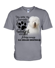 Old English Sheepdog-CS1389-My Hardest V-Neck T-Shirt tile