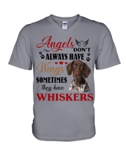 German Shorthaired Pointer2-CS4135-Have Whiskers-V2 V-Neck T-Shirt tile