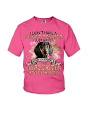 Dachshund-CS3066-Short Temper Youth T-Shirt tile