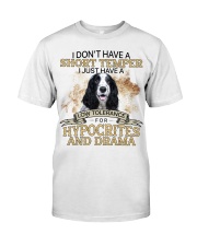 English Cocker Spaniel-CS3066-Short Temper Classic T-Shirt front