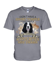 English Cocker Spaniel-CS3066-Short Temper V-Neck T-Shirt tile