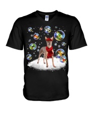 Peruvian Hairless Dog-DN2331-Christmas-V11 V-Neck T-Shirt tile