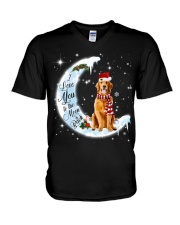 Golden Retriever-CS3944-I Love You-V5 V-Neck T-Shirt tile