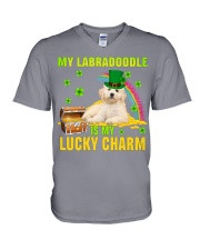 Labradoodle-CS4143-Lucky Charm-V2 V-Neck T-Shirt tile
