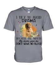Shar Pei-CS3267-I Try To Avoid V-Neck T-Shirt tile