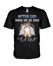 Bull Terrier-CS3966-God Make Me V-Neck T-Shirt tile