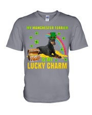 Manchester Terrier 2-CS4143-Lucky Charm-V2 V-Neck T-Shirt tile