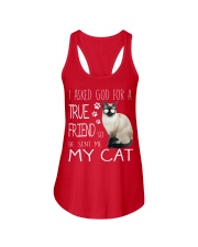 ASKED TRUE FRIEND-CAT Ladies Flowy Tank thumbnail