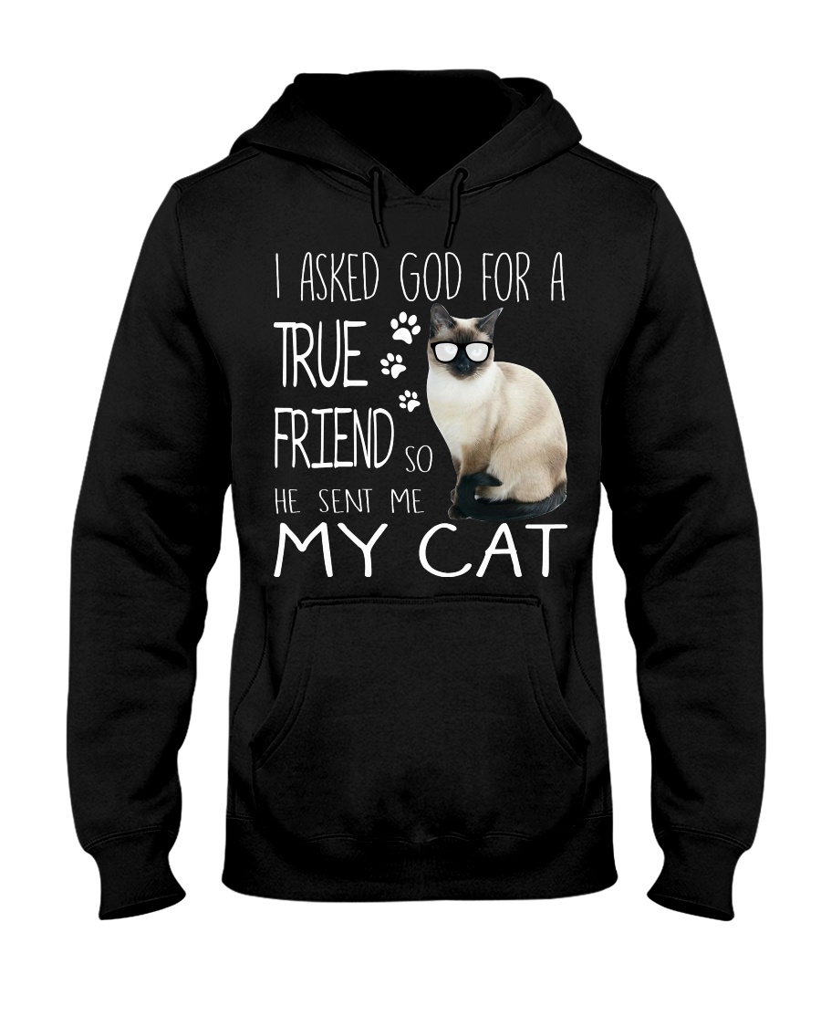ASKED TRUE FRIEND-CAT Hooded Sweatshirt