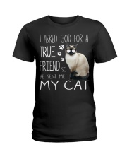 ASKED TRUE FRIEND-CAT Ladies T-Shirt thumbnail