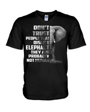 DONT TRUST DISLIKE-ELEPHANT V-Neck T-Shirt thumbnail