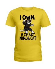 CRAZY NINJA CAT Ladies T-Shirt thumbnail