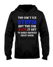 CAN'T FIX STUPID Hooded Sweatshirt front