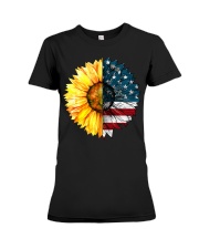 FLAG-SUN FLOWER Premium Fit Ladies Tee thumbnail