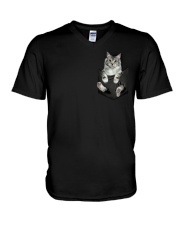 CAT IN THE POCKET V-Neck T-Shirt thumbnail