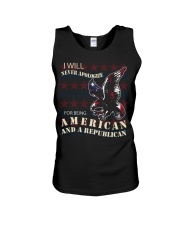 NEVER APOLOGIZE Unisex Tank thumbnail