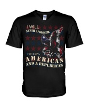 NEVER APOLOGIZE V-Neck T-Shirt thumbnail