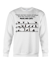 MUSIC AND CATS Crewneck Sweatshirt thumbnail