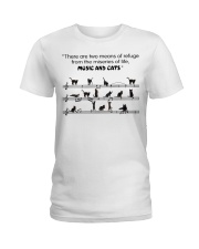 MUSIC AND CATS Ladies T-Shirt thumbnail