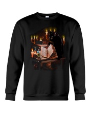 black cat book Crewneck Sweatshirt thumbnail