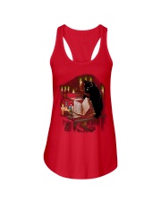 black cat book Ladies Flowy Tank thumbnail