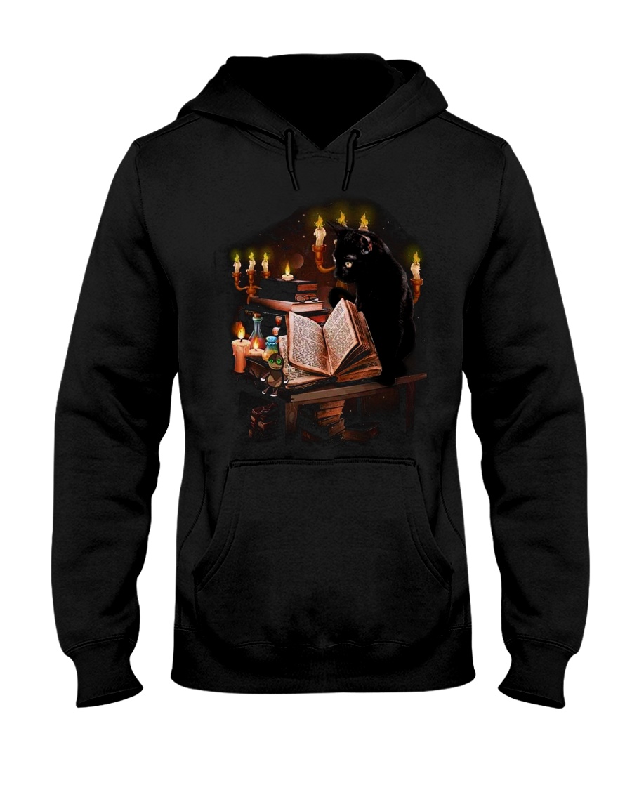 black cat book Hooded Sweatshirt