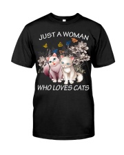JUST A WOMAN LOVE CATS Classic T-Shirt tile