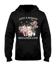 JUST A WOMAN LOVE CATS Hooded Sweatshirt front