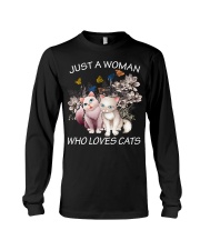 JUST A WOMAN LOVE CATS Long Sleeve Tee tile