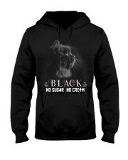 BLACK-NO SUGAR-MUG-CAT Hooded Sweatshirt front
