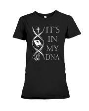 GOD-DNA-WHITE Premium Fit Ladies Tee thumbnail