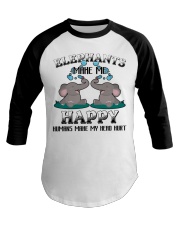 MAKE ME HAPPY- ELEPHANT Baseball Tee tile