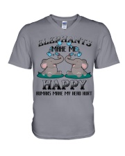 MAKE ME HAPPY- ELEPHANT V-Neck T-Shirt thumbnail