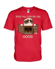 EVERYONE DIES - GOOD V-Neck T-Shirt thumbnail