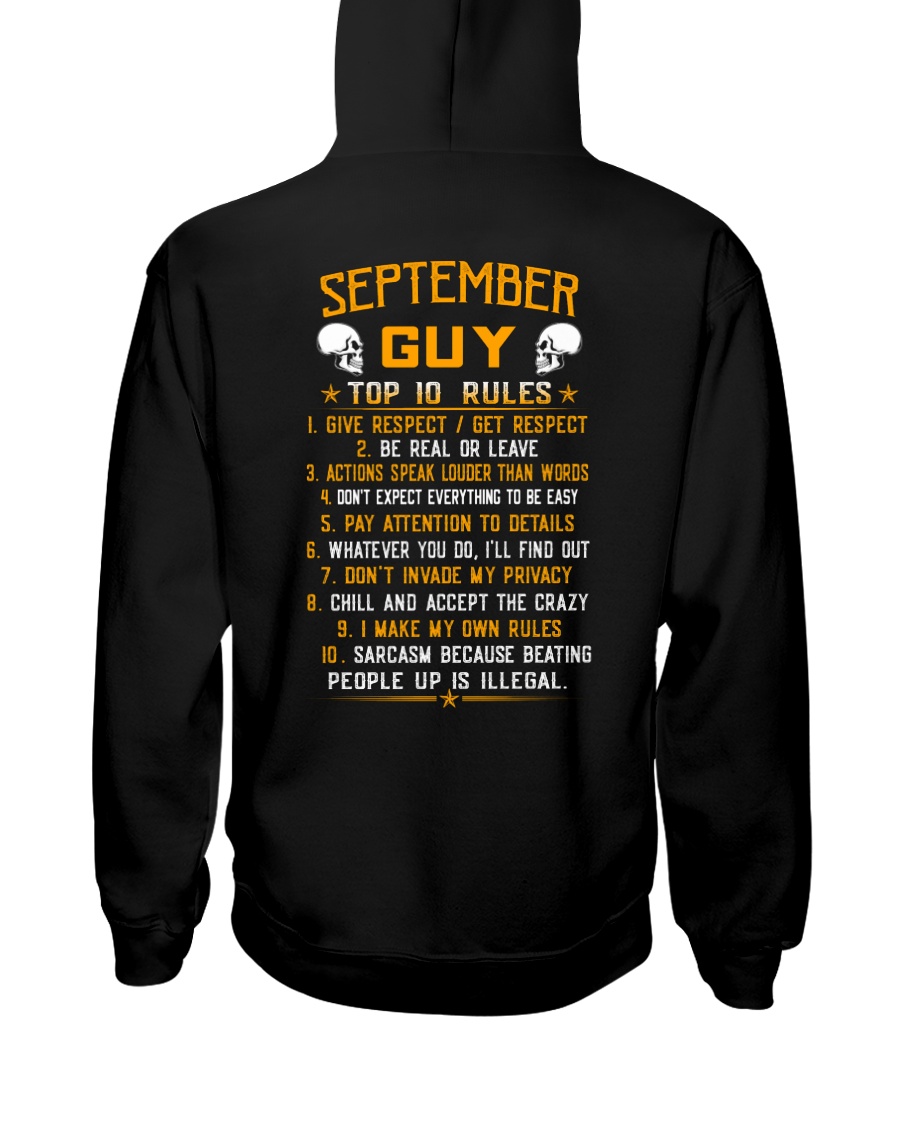 US-GUY RULES-9 Hooded Sweatshirt