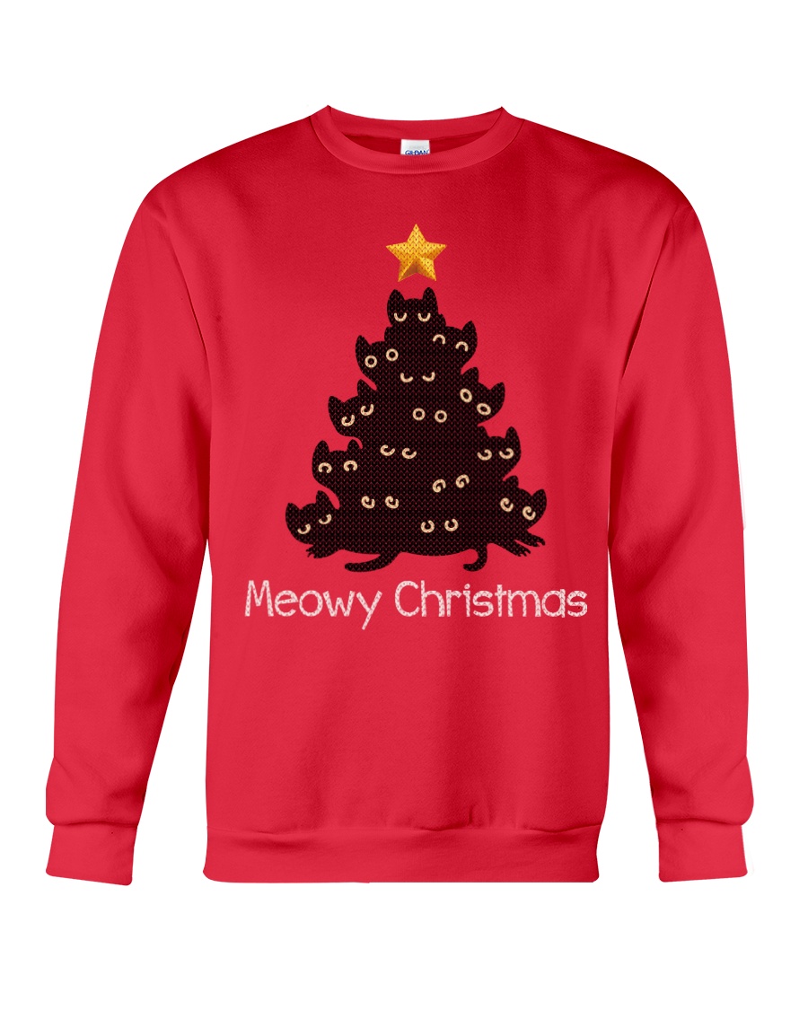 Meowy Christmas Blackcat Crewneck Sweatshirt