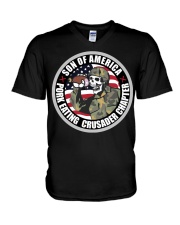 PORK EATING CRUSADER V-Neck T-Shirt thumbnail