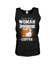 WOMAN CAT COFFEE Unisex Tank thumbnail