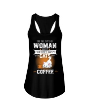 WOMAN CAT COFFEE Ladies Flowy Tank thumbnail