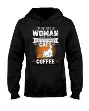 WOMAN CAT COFFEE Hooded Sweatshirt front