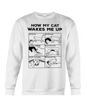 HOW MY CAT WAKES ME UP Crewneck Sweatshirt thumbnail