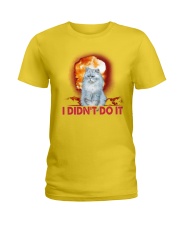 CAT AND THE EXPLOSION Ladies T-Shirt thumbnail