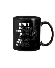 DON'T TRUST PEOPLE DISLIKE CAT Mug tile