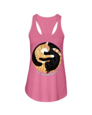 BLACK-YELLOW CAT Ladies Flowy Tank thumbnail
